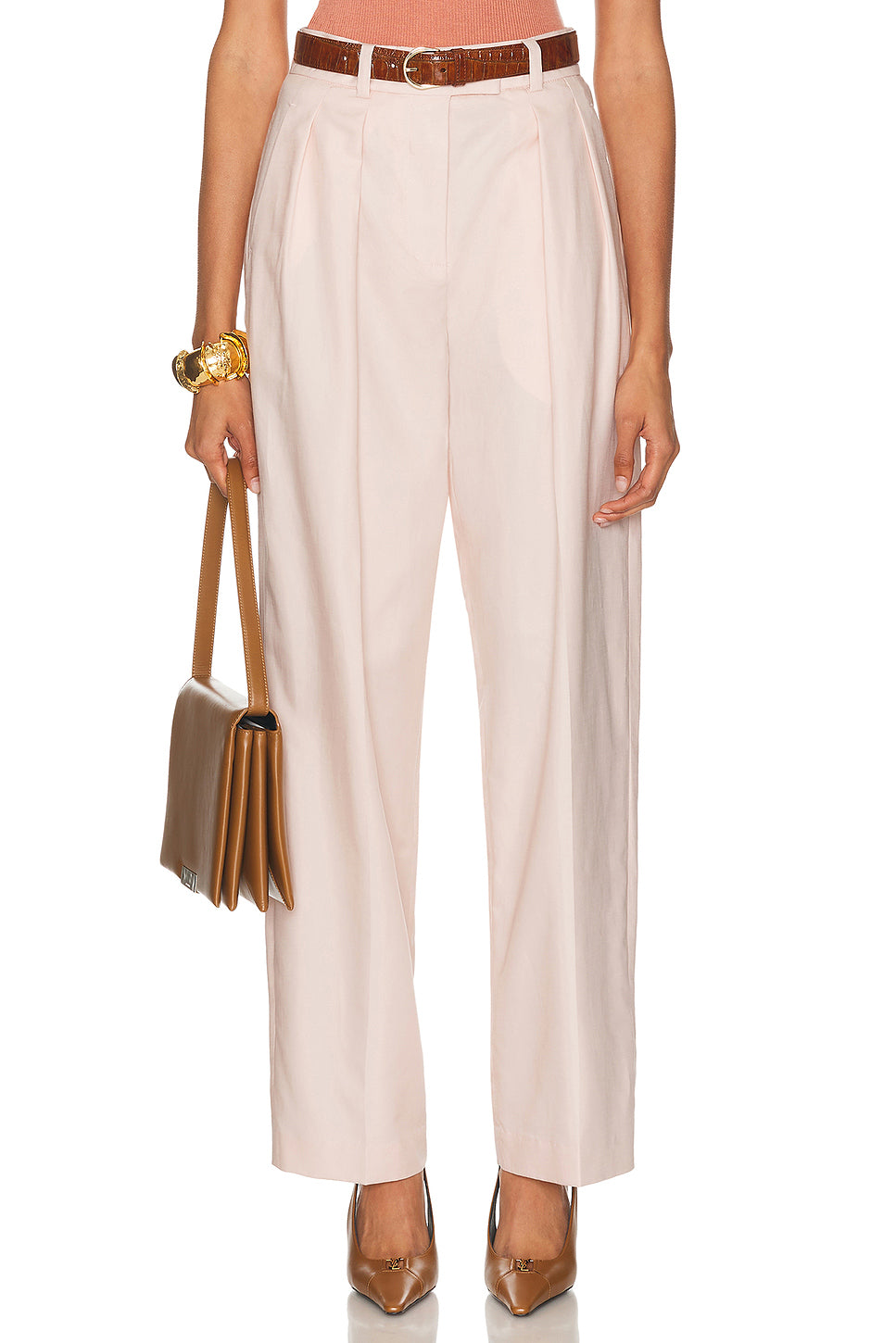 Cotton Pleated Trouser