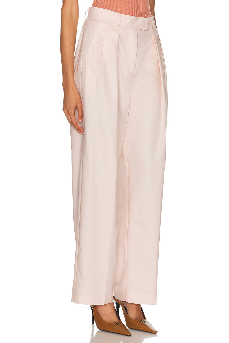 Cotton Pleated Trouser
