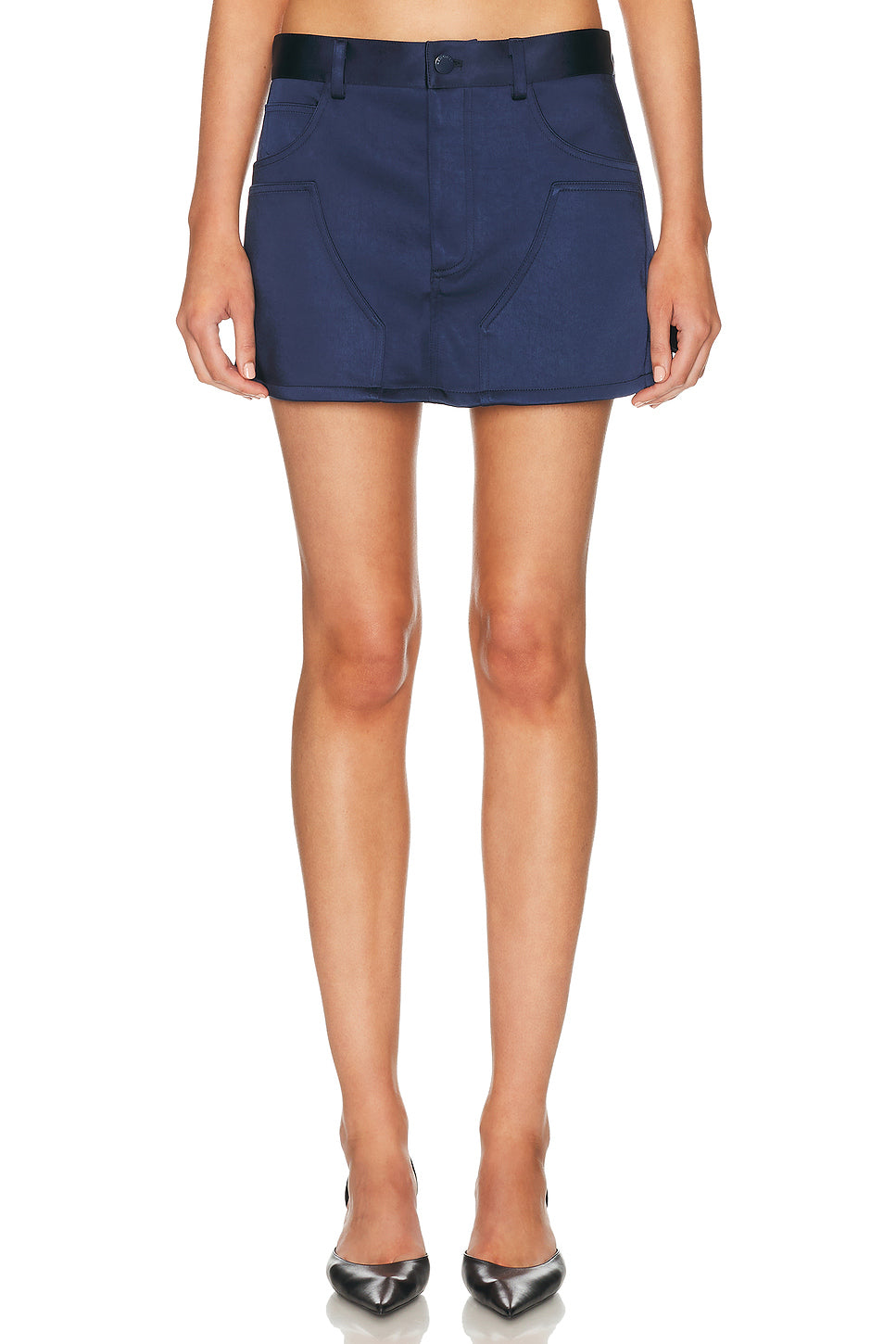 Satin Cargo Skirt