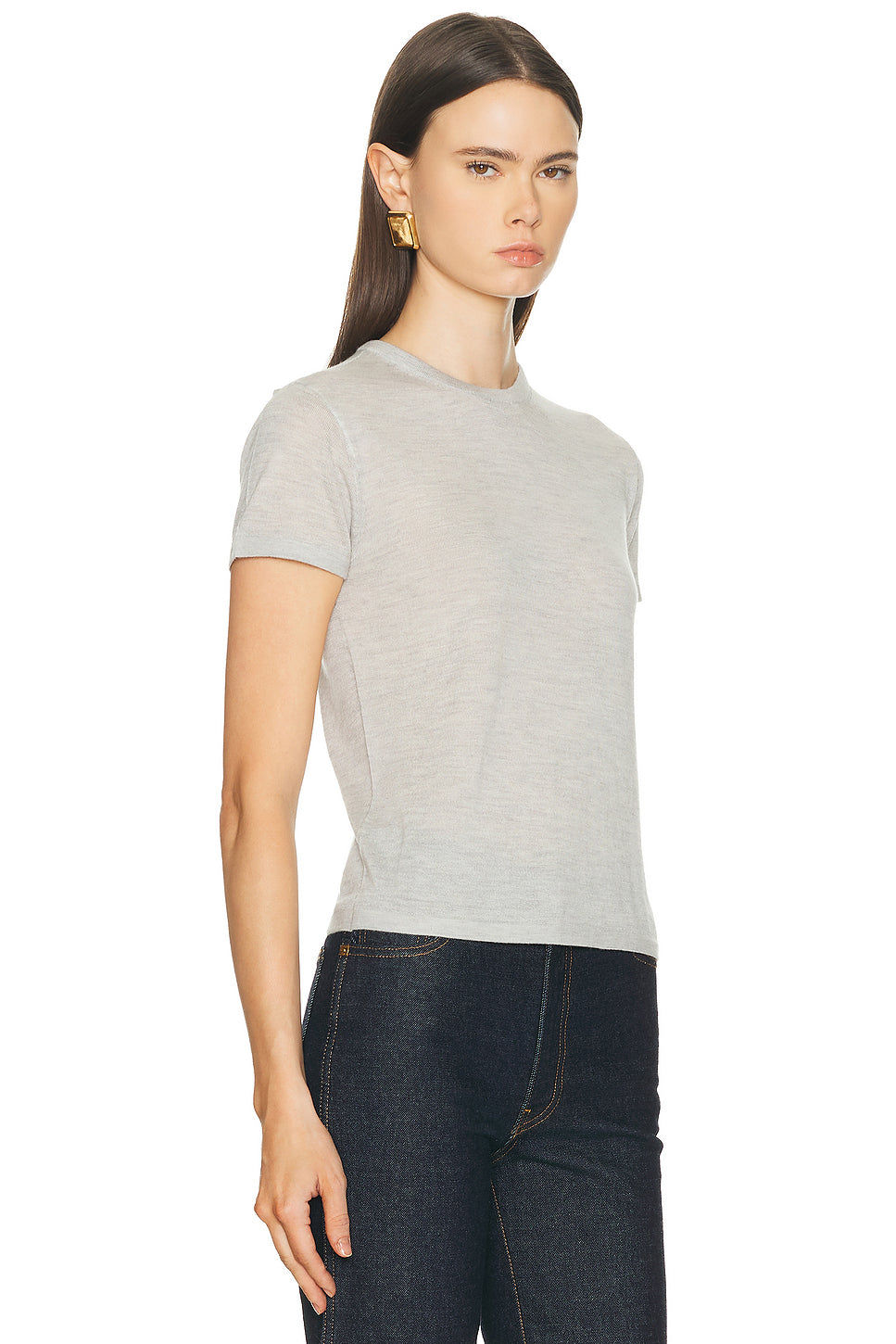 Cashmere Silk Knit Tee