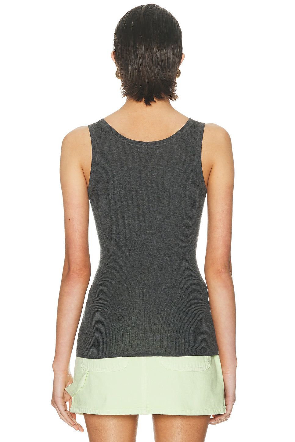 Scoop Neck Rib Tank Top