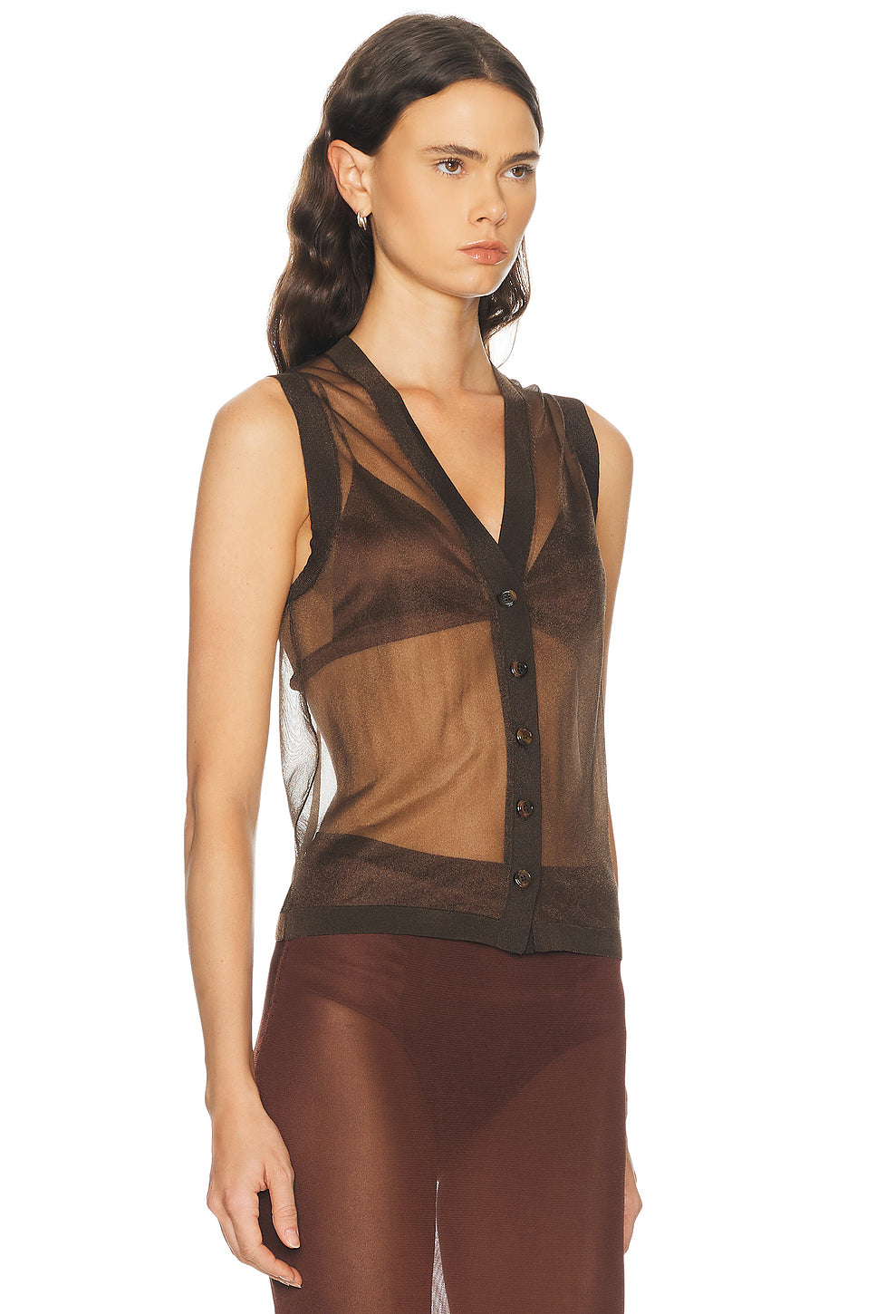 Sheer Knit Vest