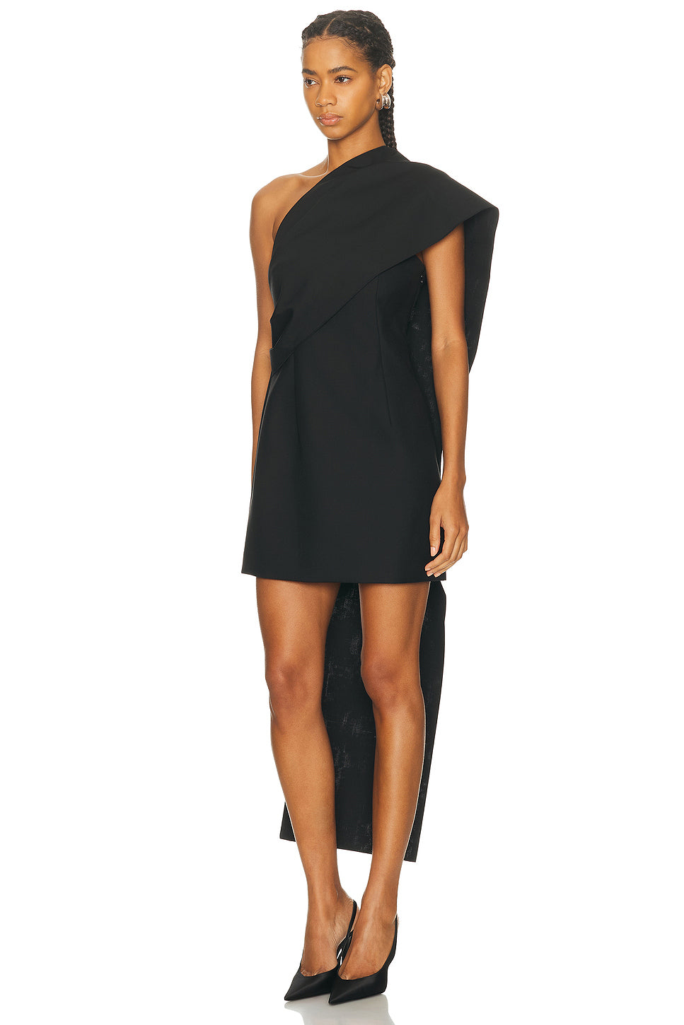 Short Sculptural Sash Dress