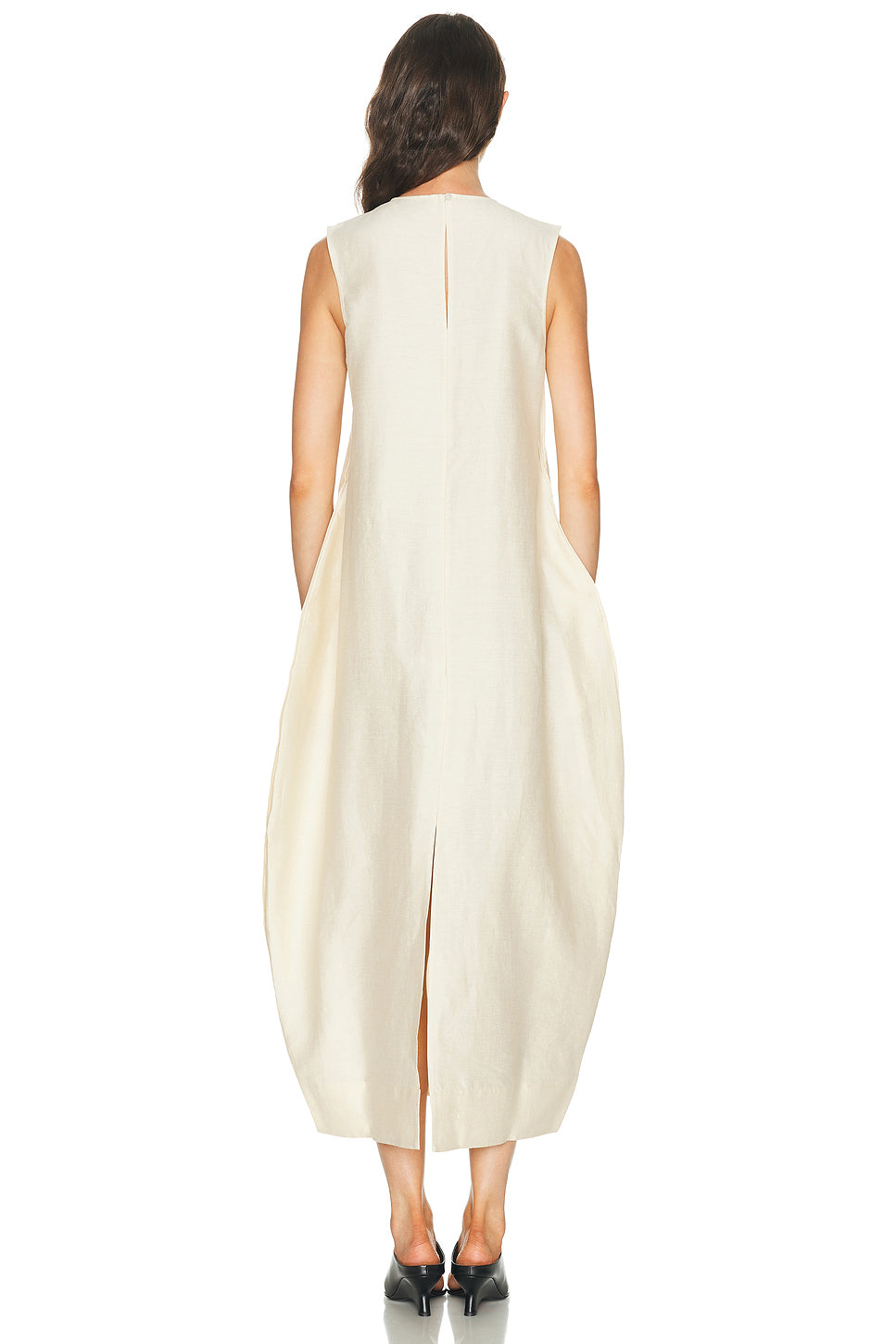 Hourglass Linen Silk Maxi Dress