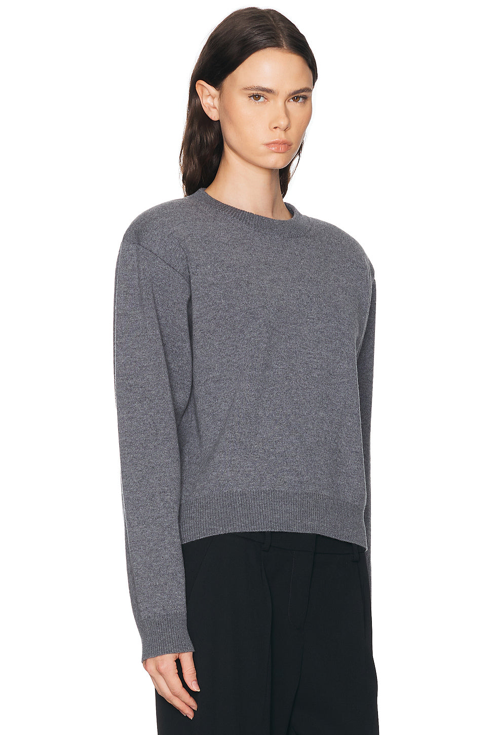 Statement Shoulder Crewneck Sweater