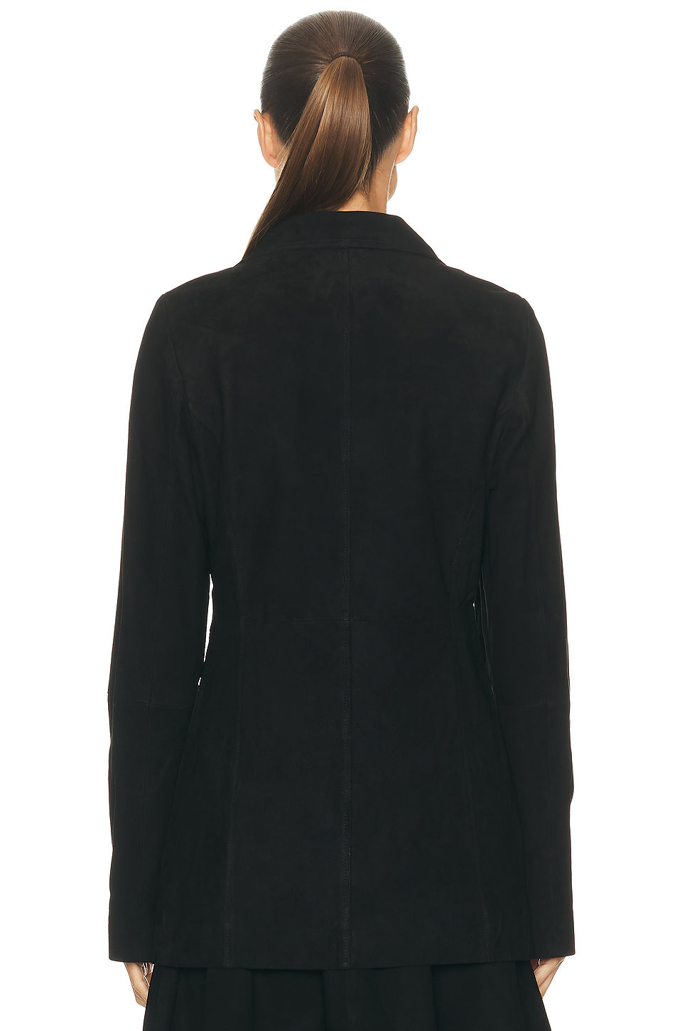 Suede Cinched Blazer