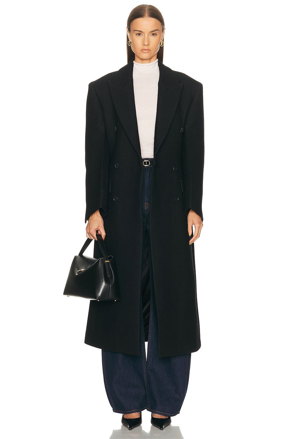 Hourglass Wool Coat