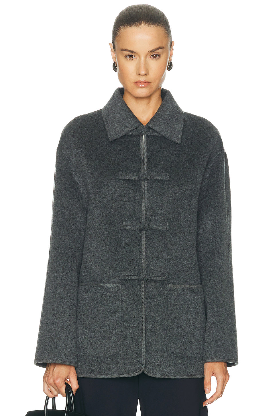 Double Faced Wool Pankou Closure Jacket