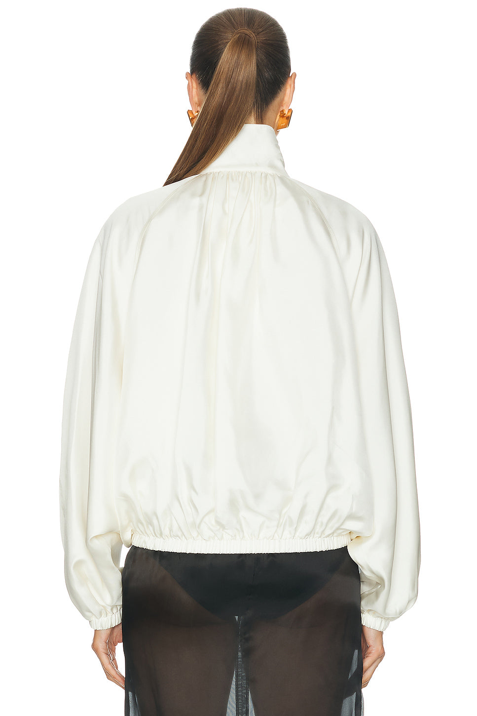 Silk Blouson Anorak Jacket