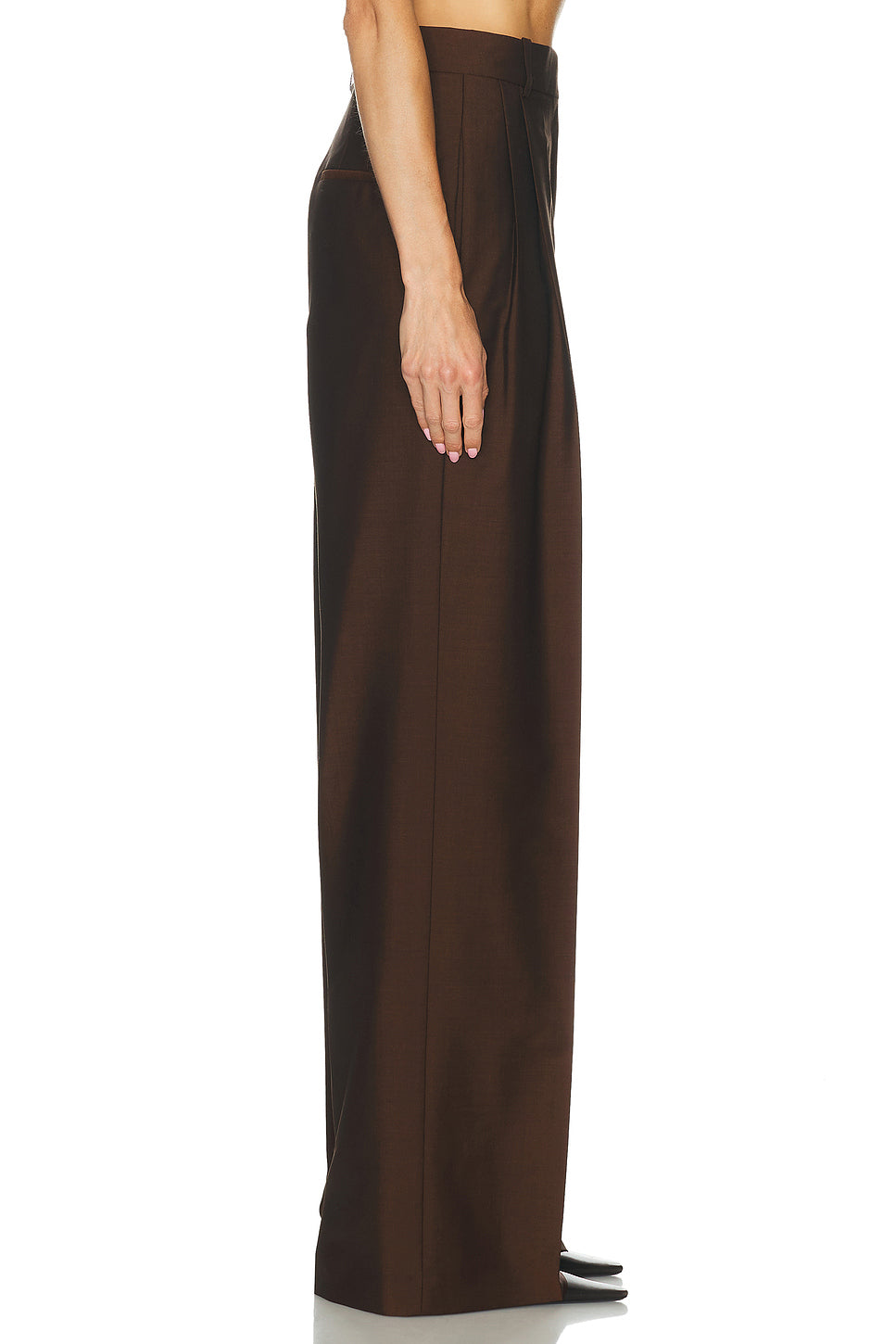 Dual Tone Pique Pleated Trouser