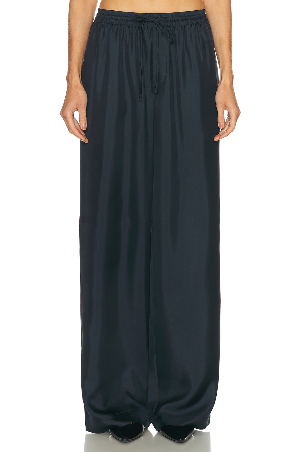Wide Leg Silk Trouser