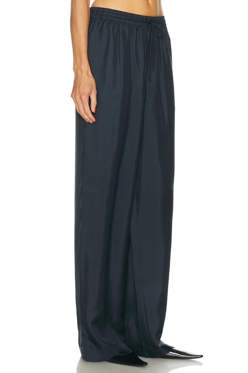 Wide Leg Silk Trouser