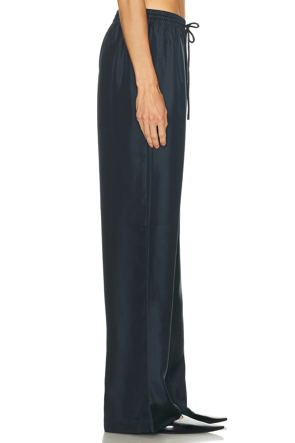 Wide Leg Silk Trouser