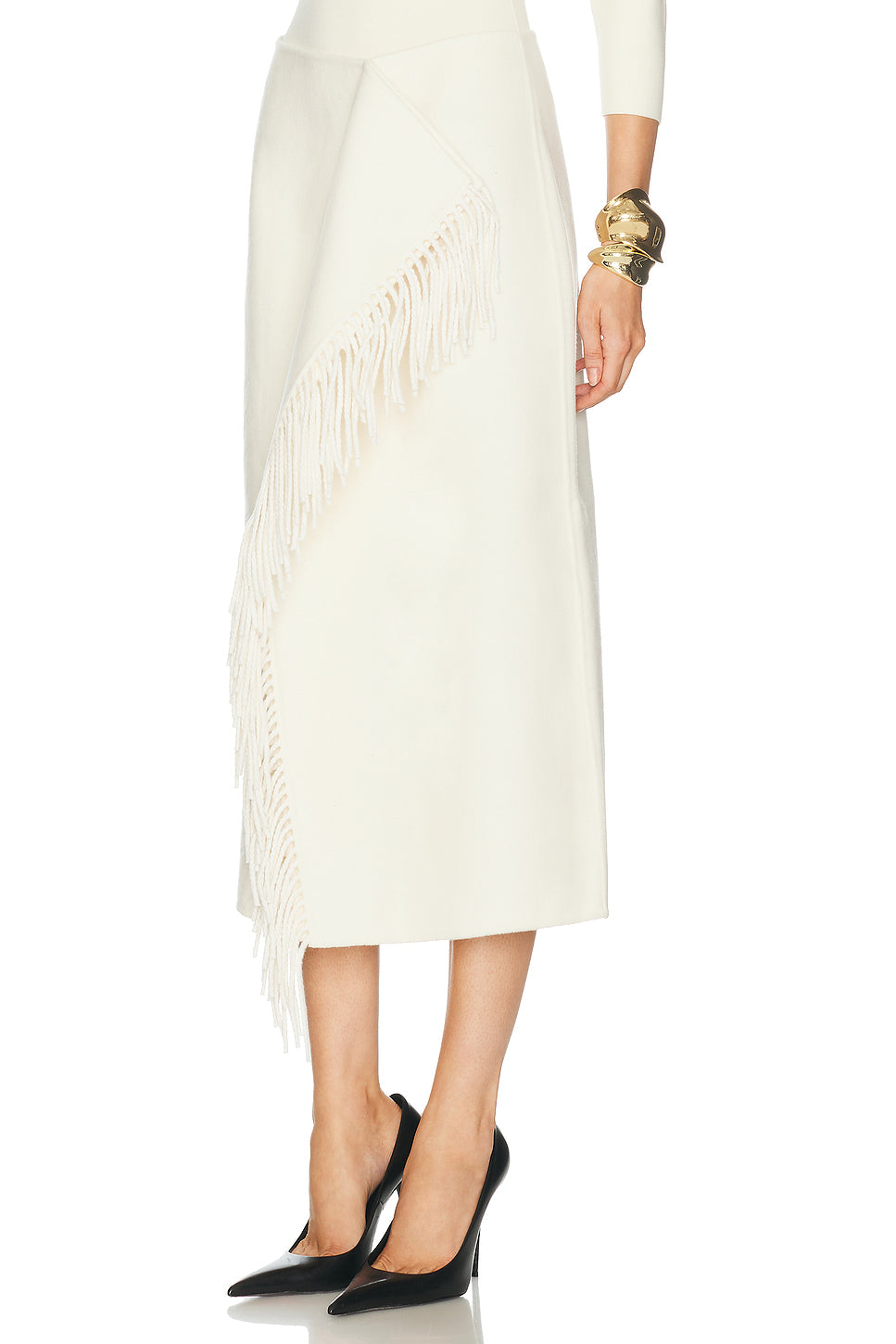 Double-Faced Fringe Skirt