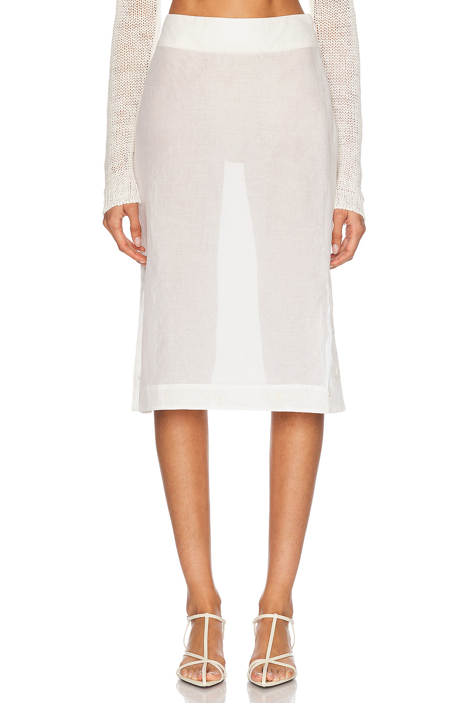 Embroidered Organza Skirt