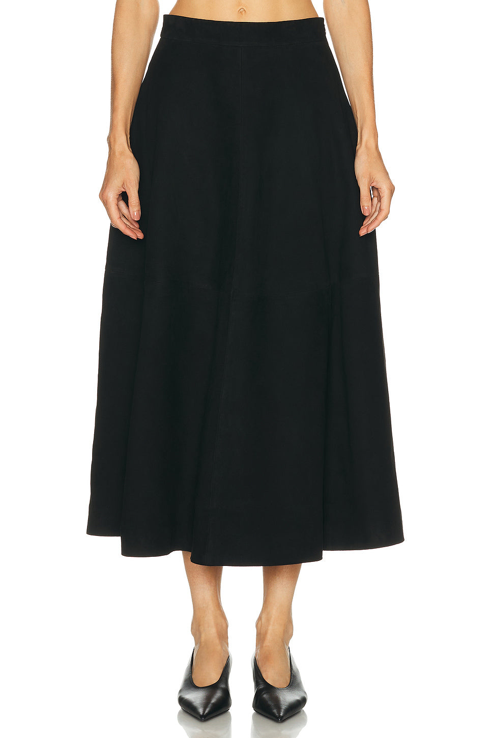A Line Suede Skirt