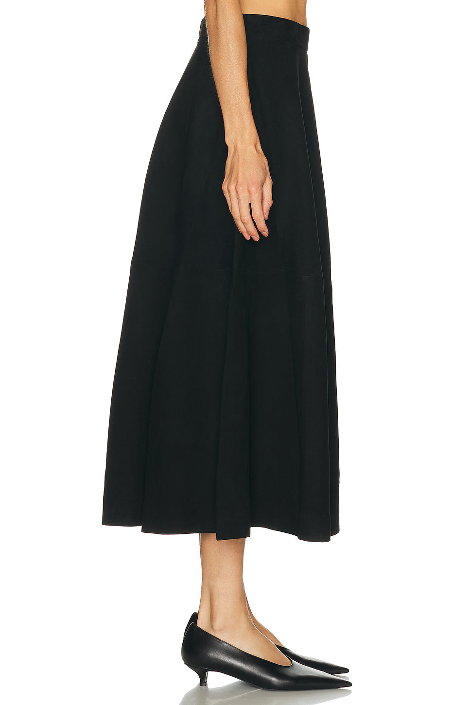 A Line Suede Skirt