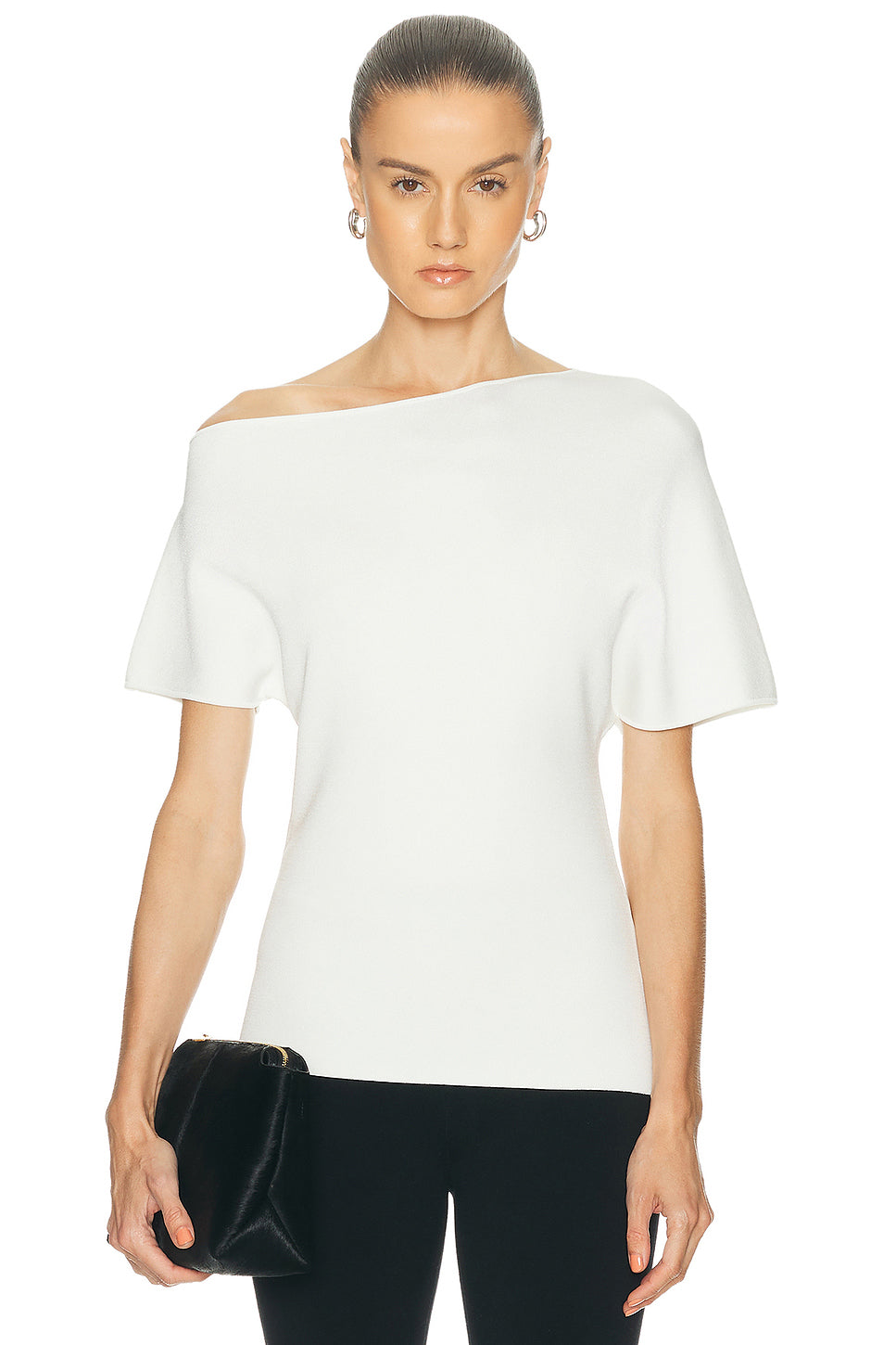 Asymmetrical Punto Milano Knitted Top