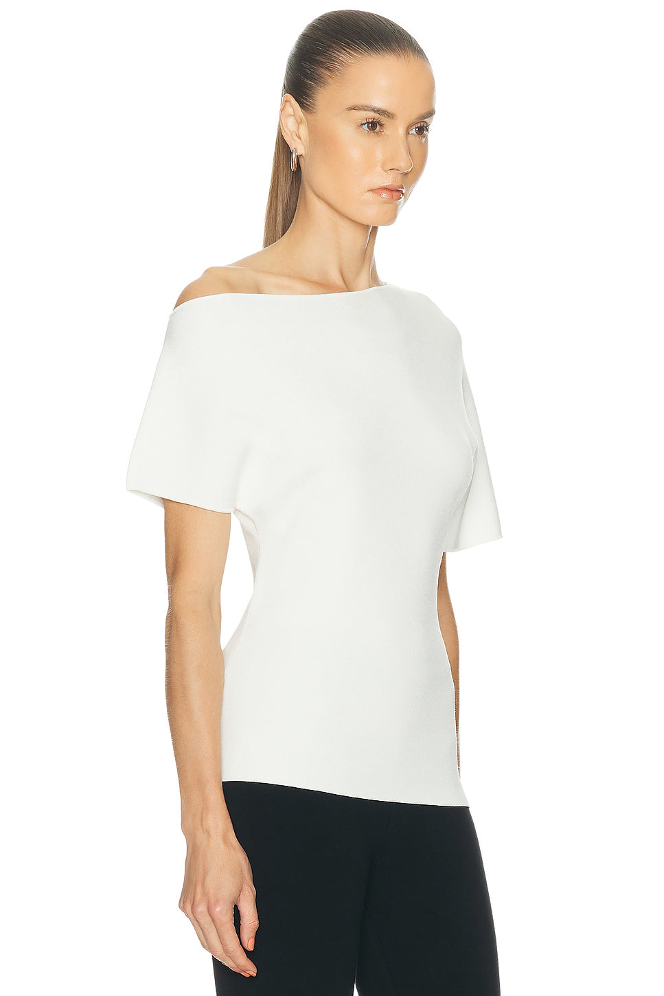 Asymmetrical Punto Milano Knitted Top