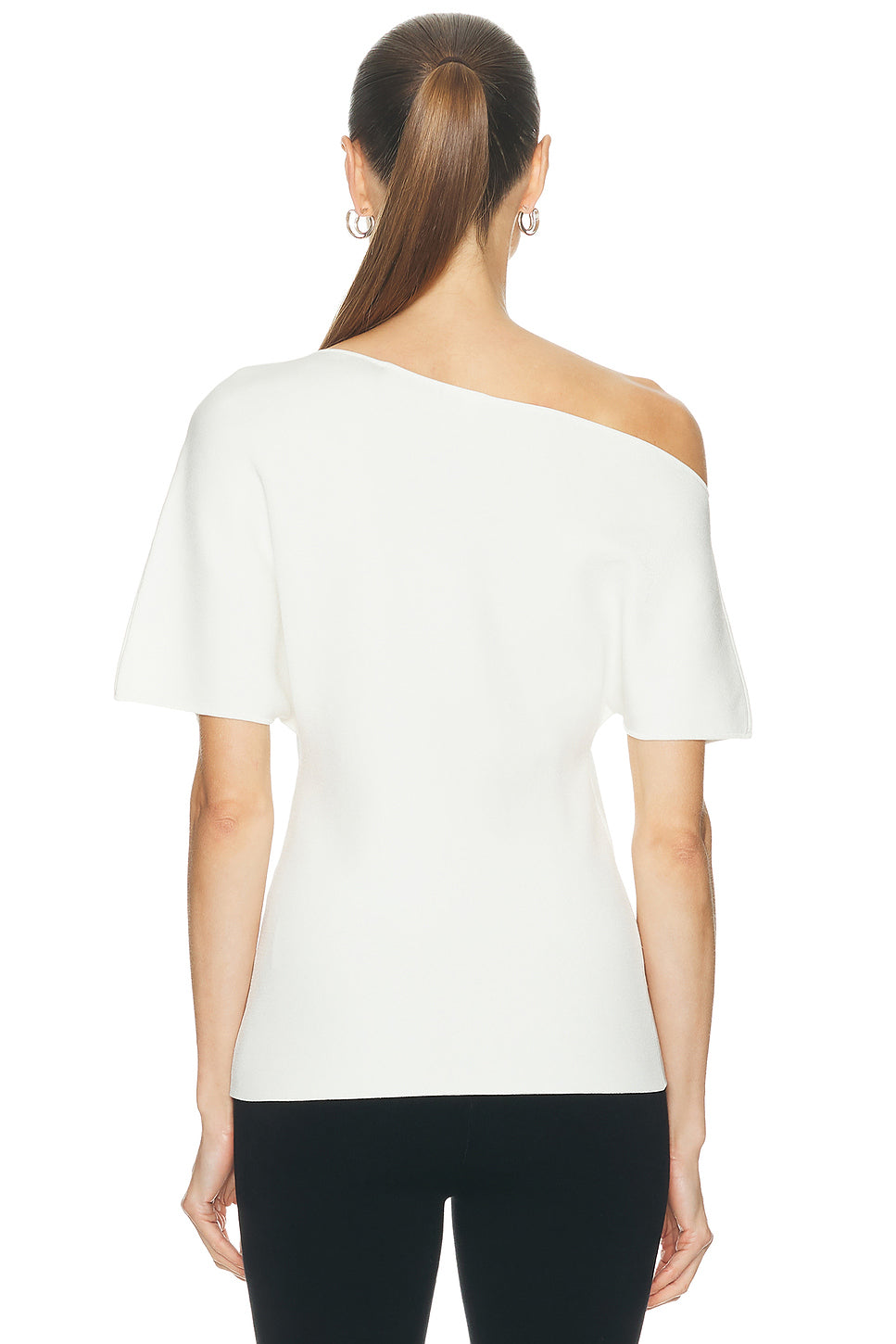 Asymmetrical Punto Milano Knitted Top
