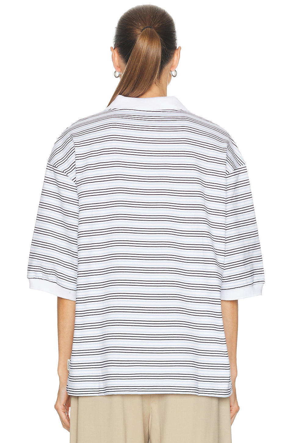 Striped Oversized Polo Top