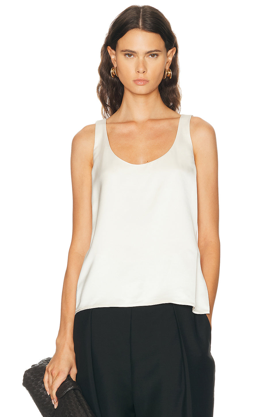 Satin Scoop Neck Top