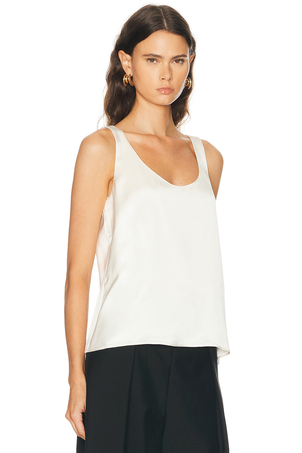 Satin Scoop Neck Top