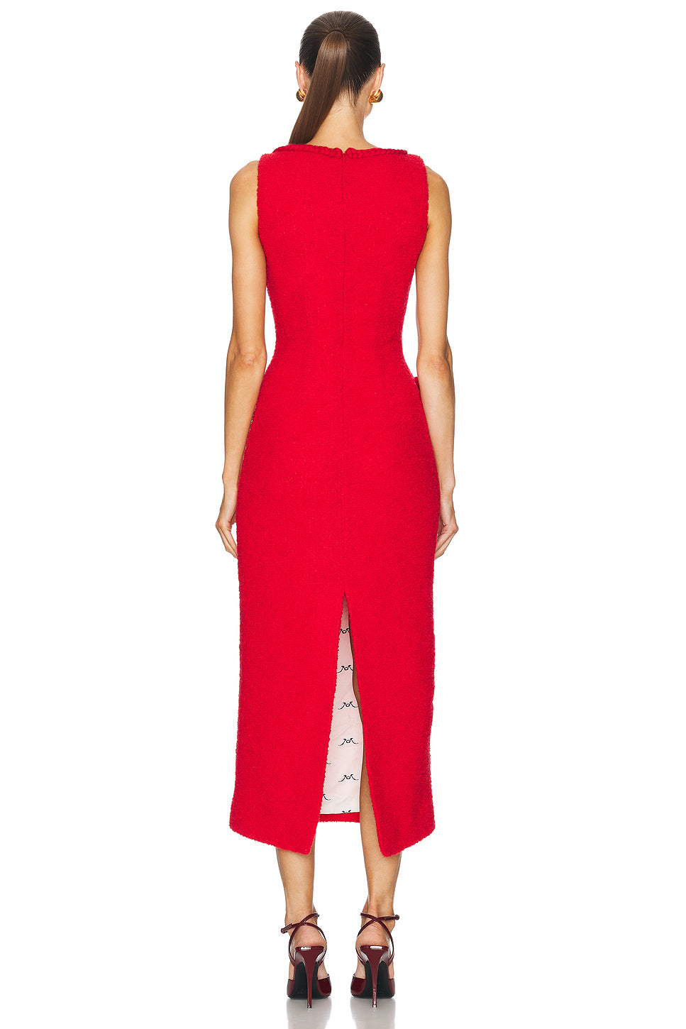 Tweed Sleeveless Long Dress