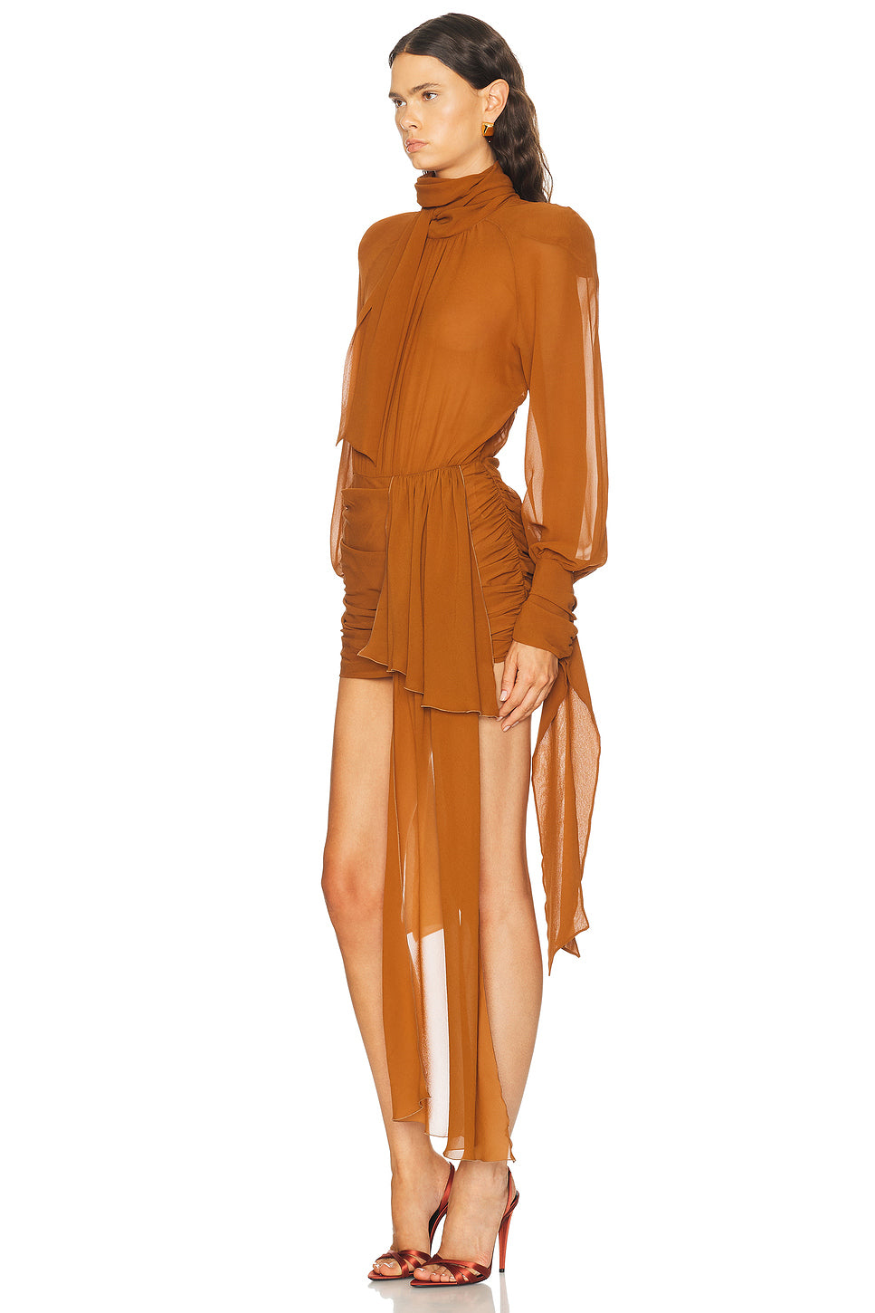 Bow Neck Mini Dress