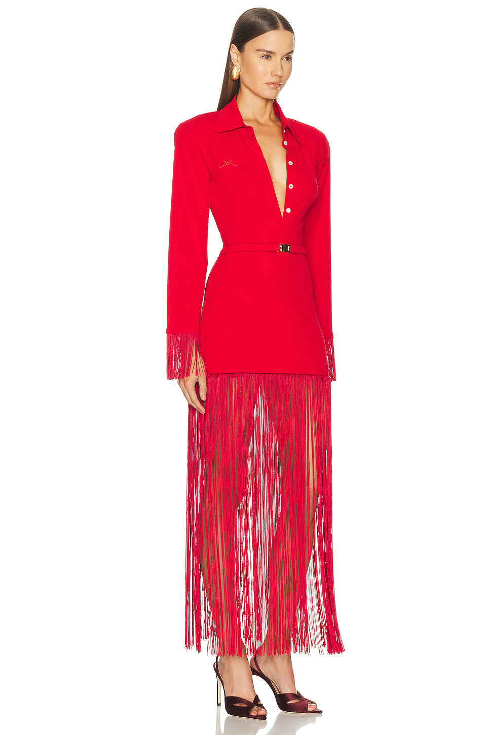 Long Sleeve Polo Maxi Dress