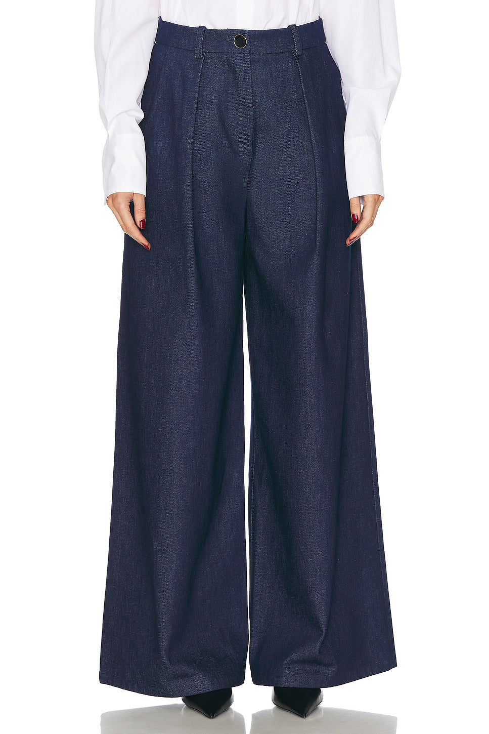Denim Pleat Pant
