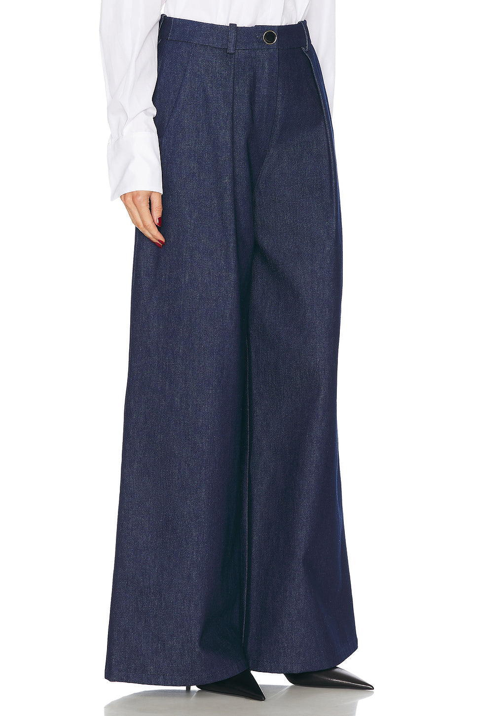 Denim Pleat Pant