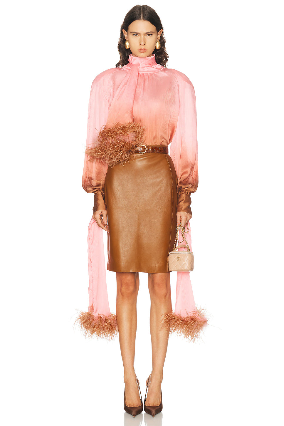 Long Sleeve Feather Top
