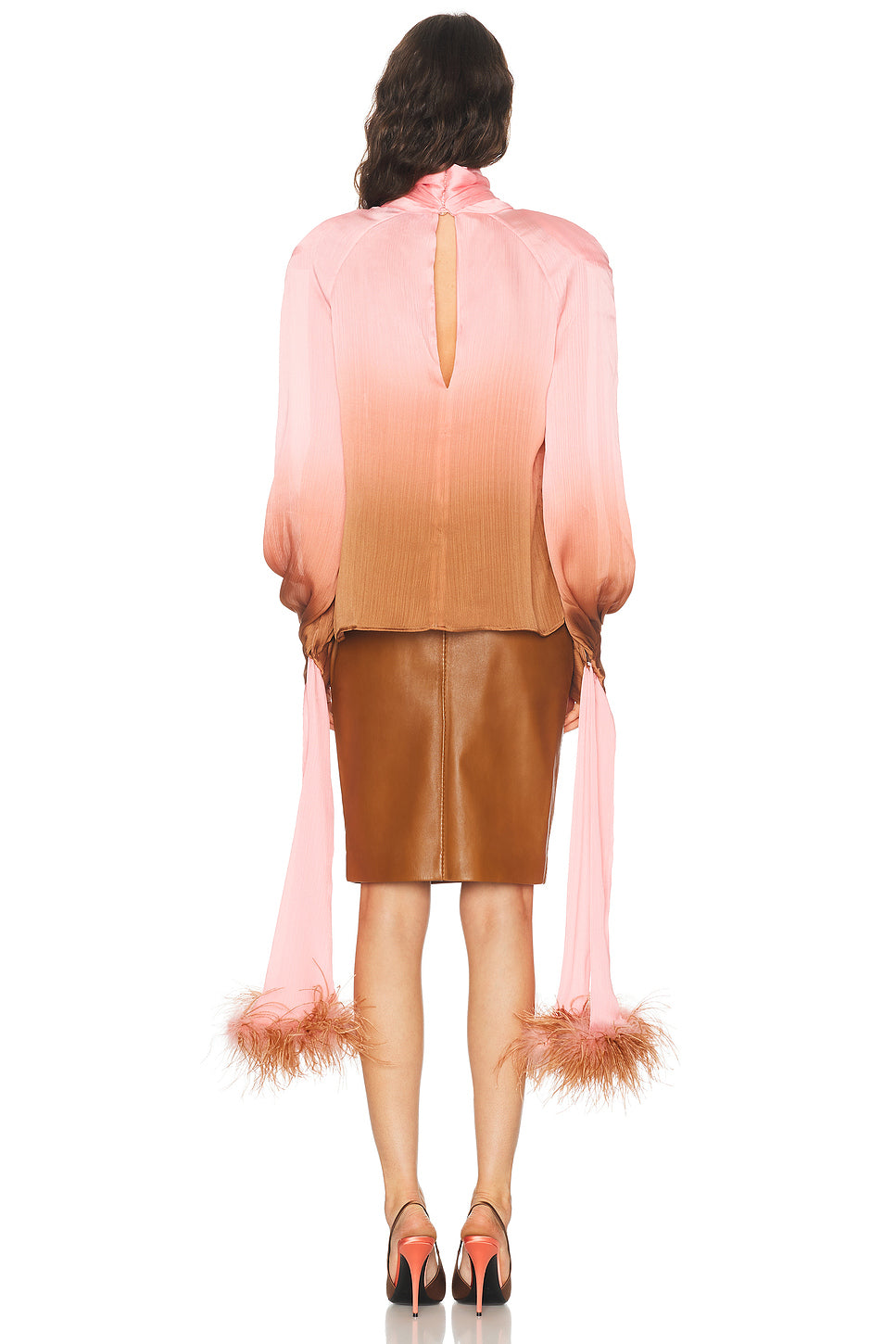 Long Sleeve Feather Top