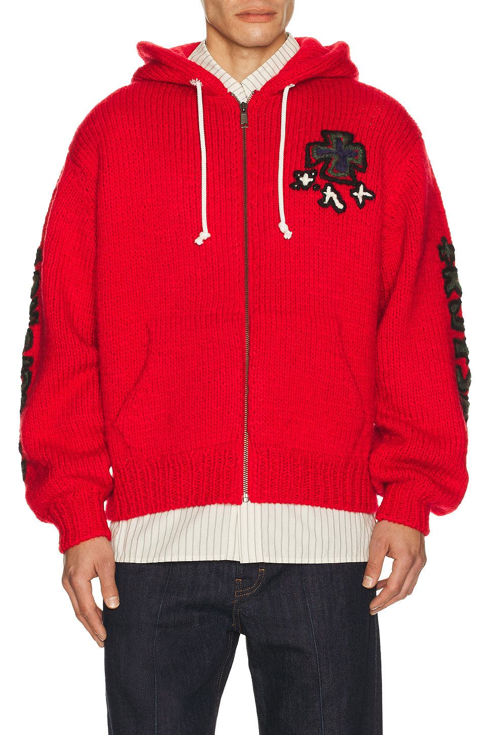 Hand Knitted Sk8 Zip Hoodie