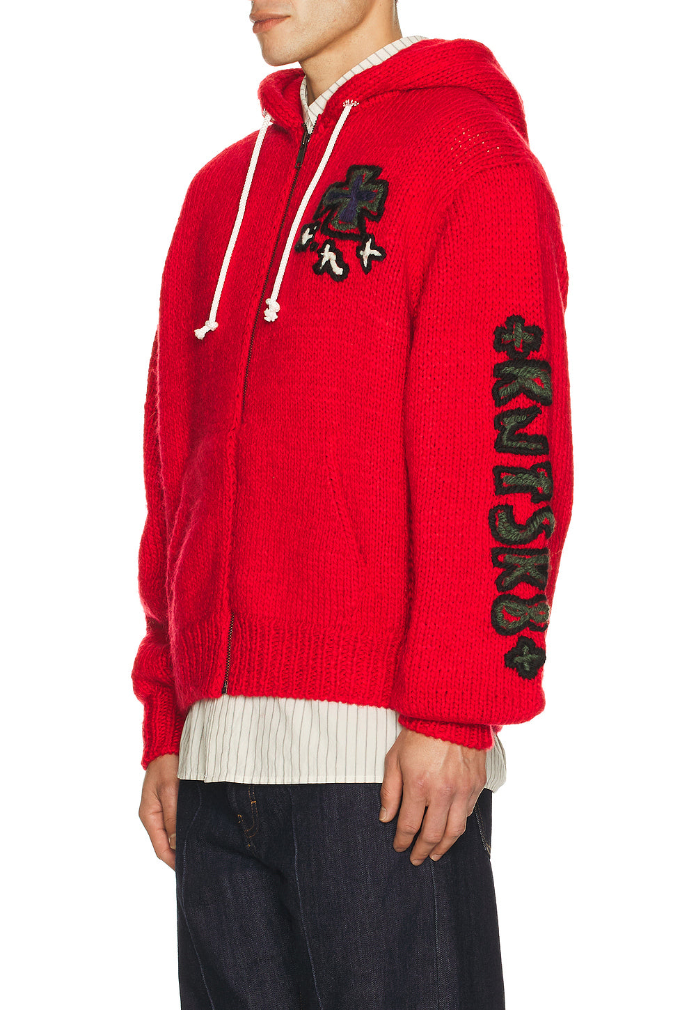 Hand Knitted Sk8 Zip Hoodie