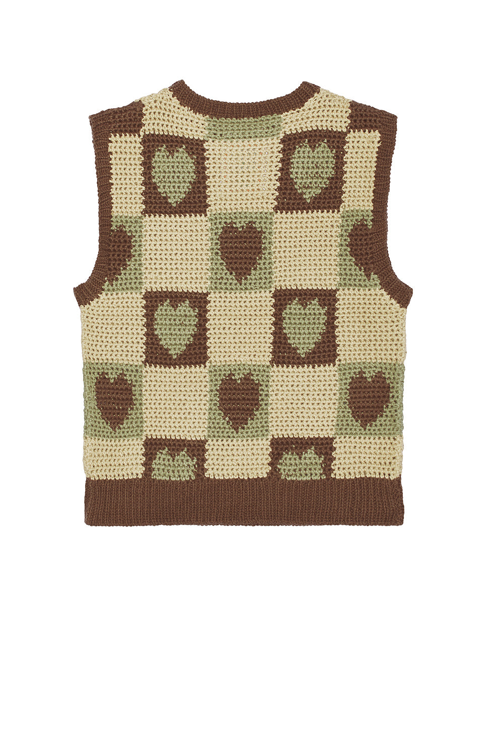 Crochet Knit Heart Vest