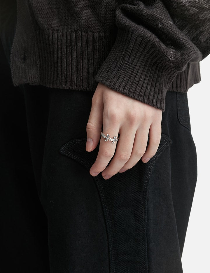 925 Silver Ring 002 - Cross Bone