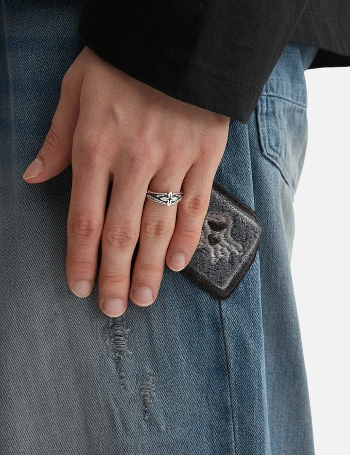 925 Silver Ring 006 - Antique Cross