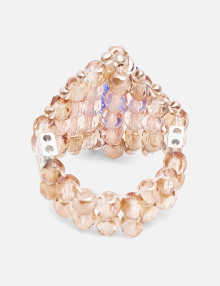 Needles x Tie A Knot Square Crystal Beads Ring