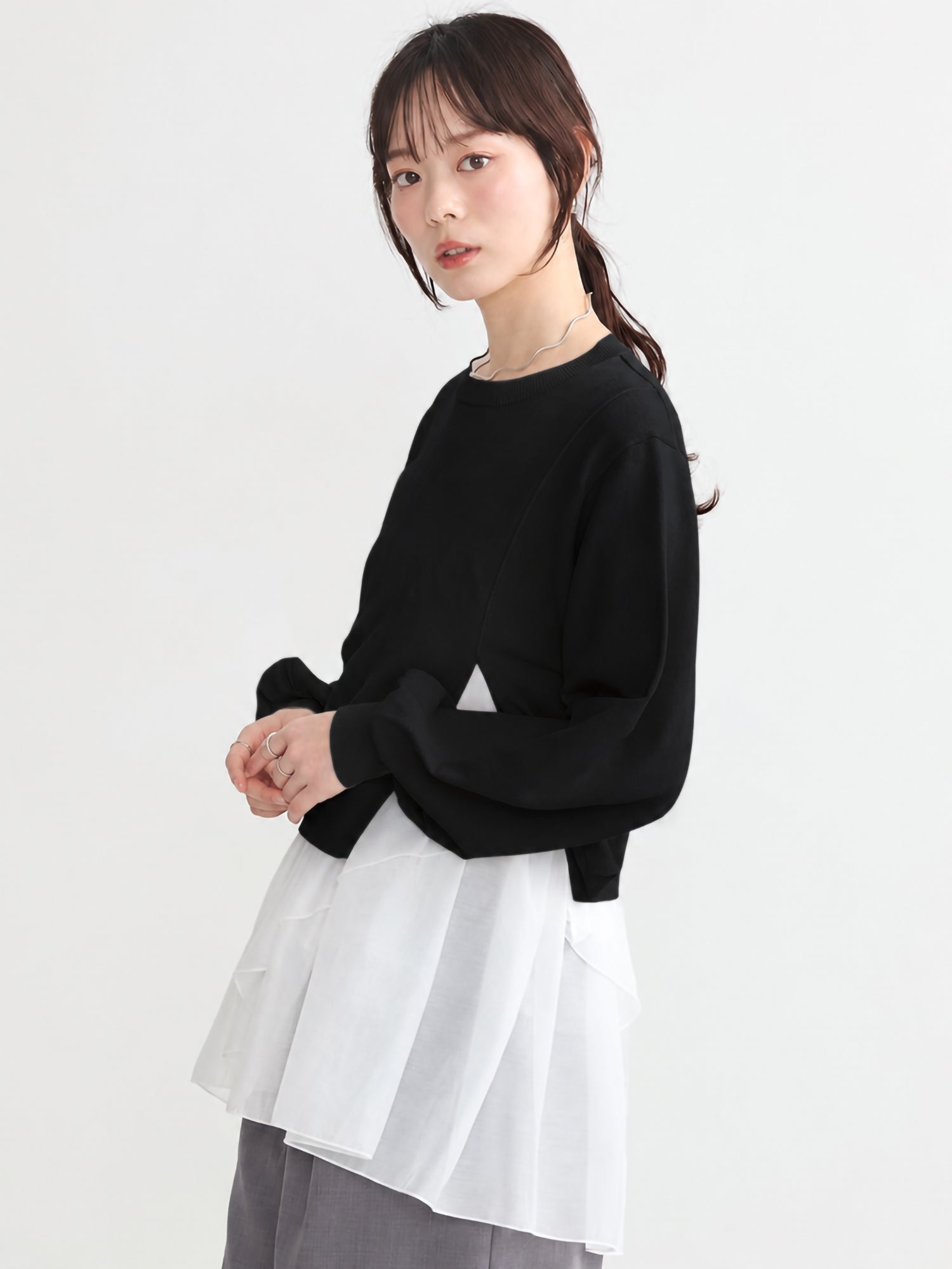 Ryushi Side-Slit Knit Top Set