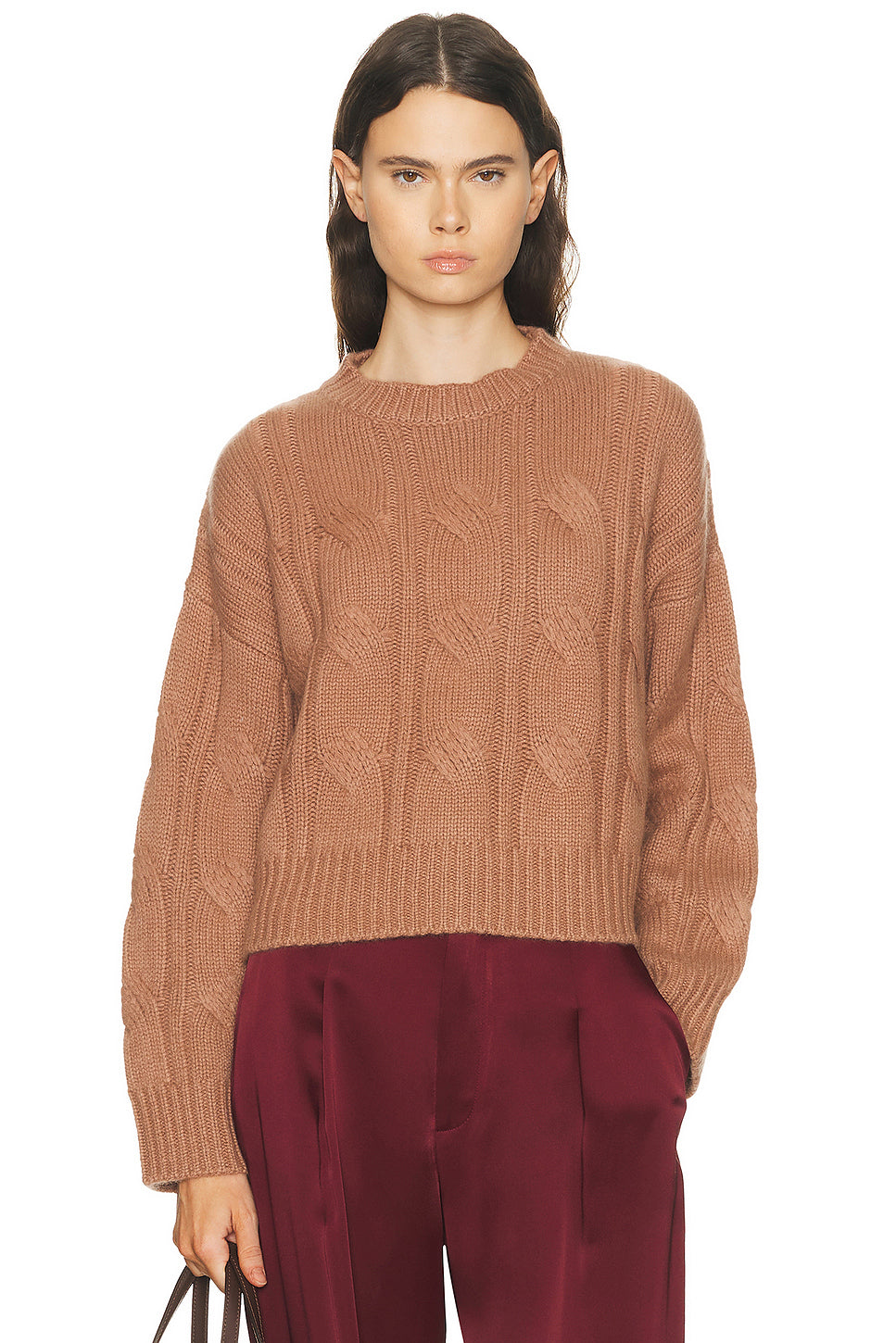 Tristan Crewneck Cable Pullover Sweater
