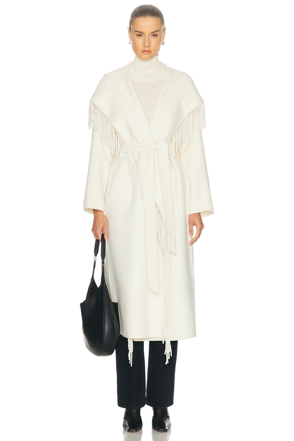 Charli Hooded Fringe Coat
