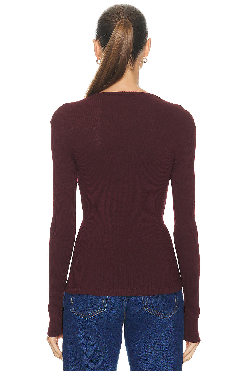 Quincy Long Sleeve Fitted Crewneck Top