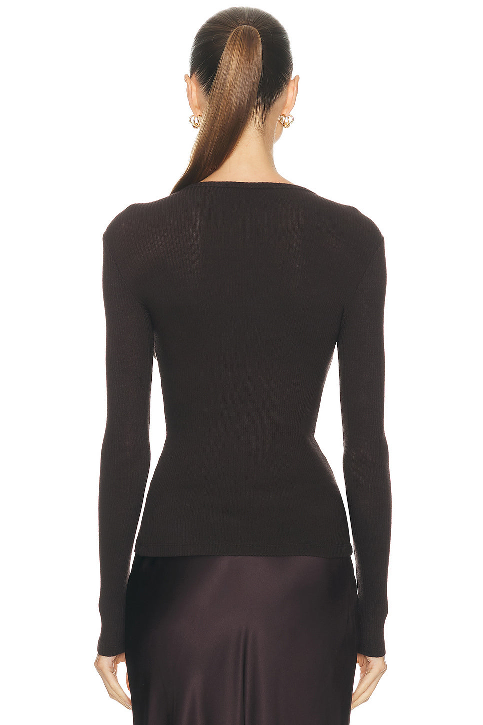 Quincy Long Sleeve Fitted Crewneck Tee