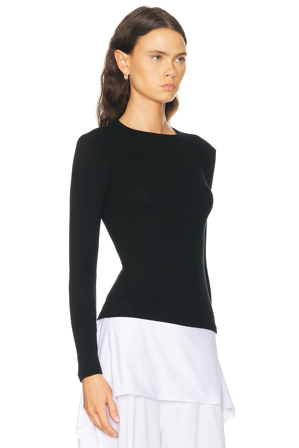 Quincy Long Sleeve Fitted Crewneck Tee
