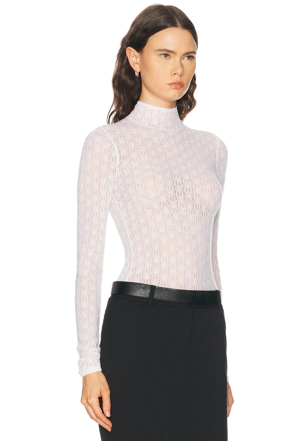 Rhea Long Sleeve Mock Neck Top