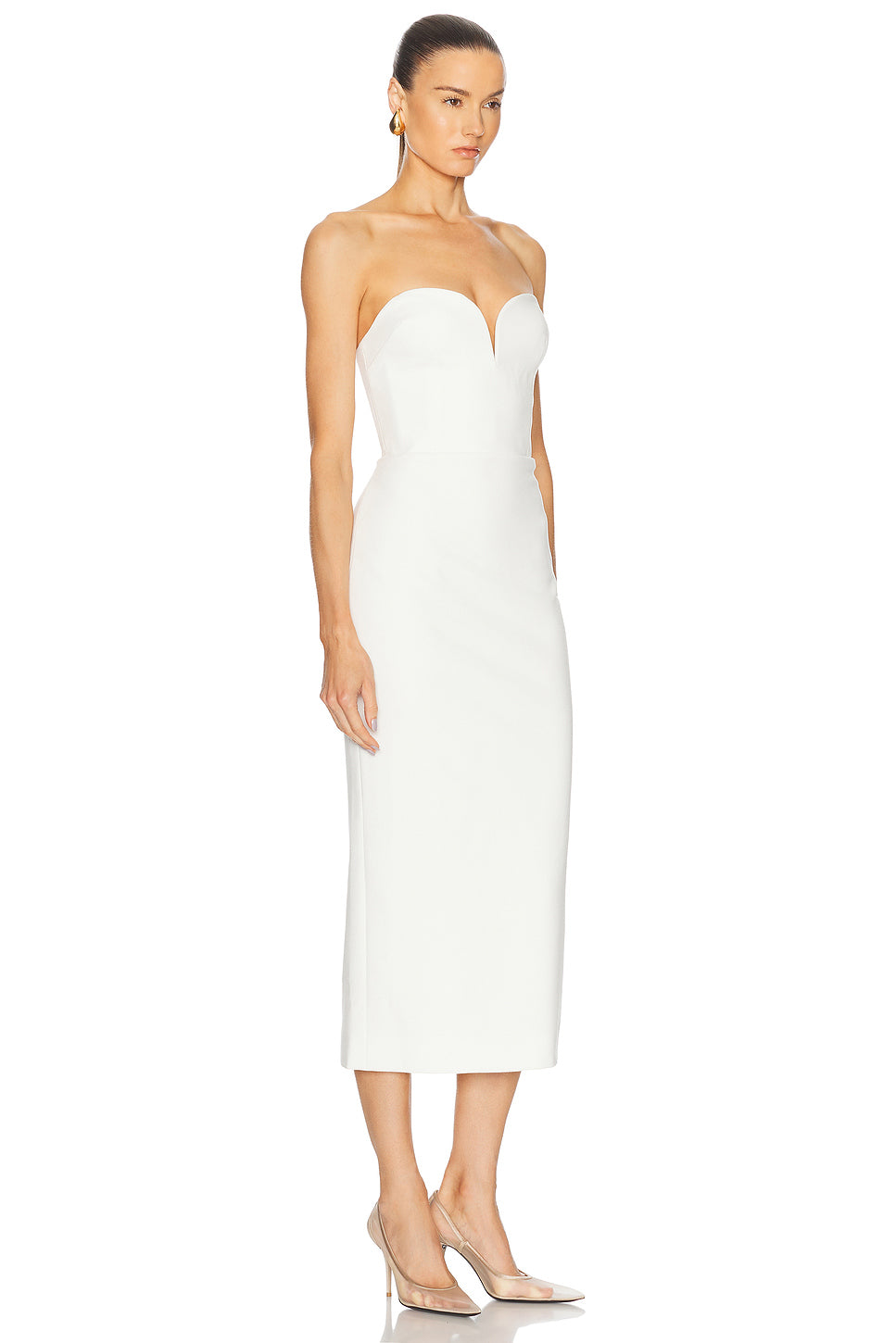 Evening Sweetheart Neckline Midi Dress