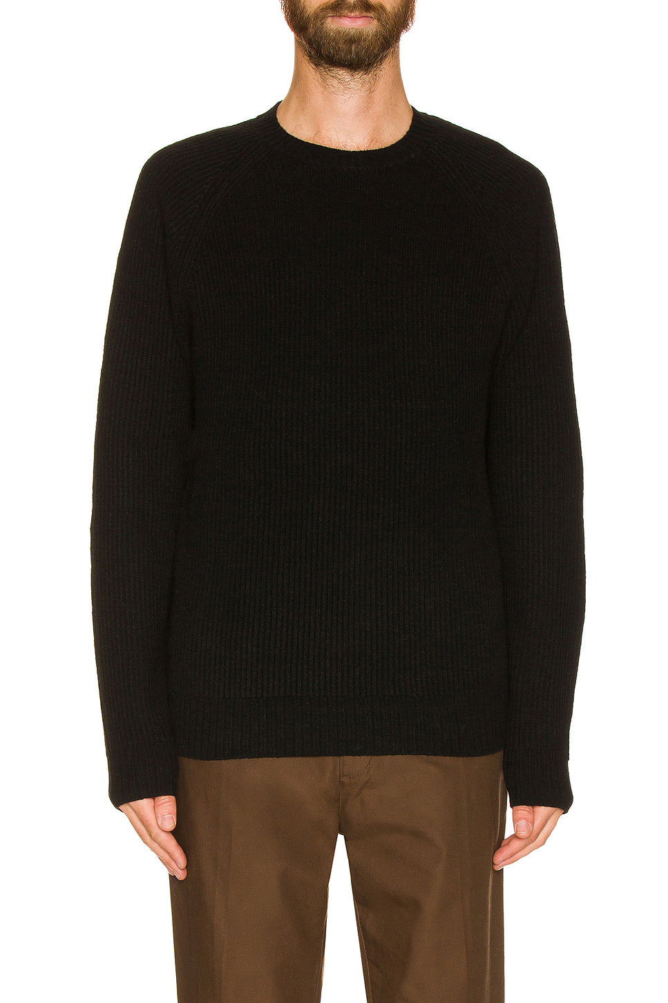 Ribbed Wool Crewneck Sweater