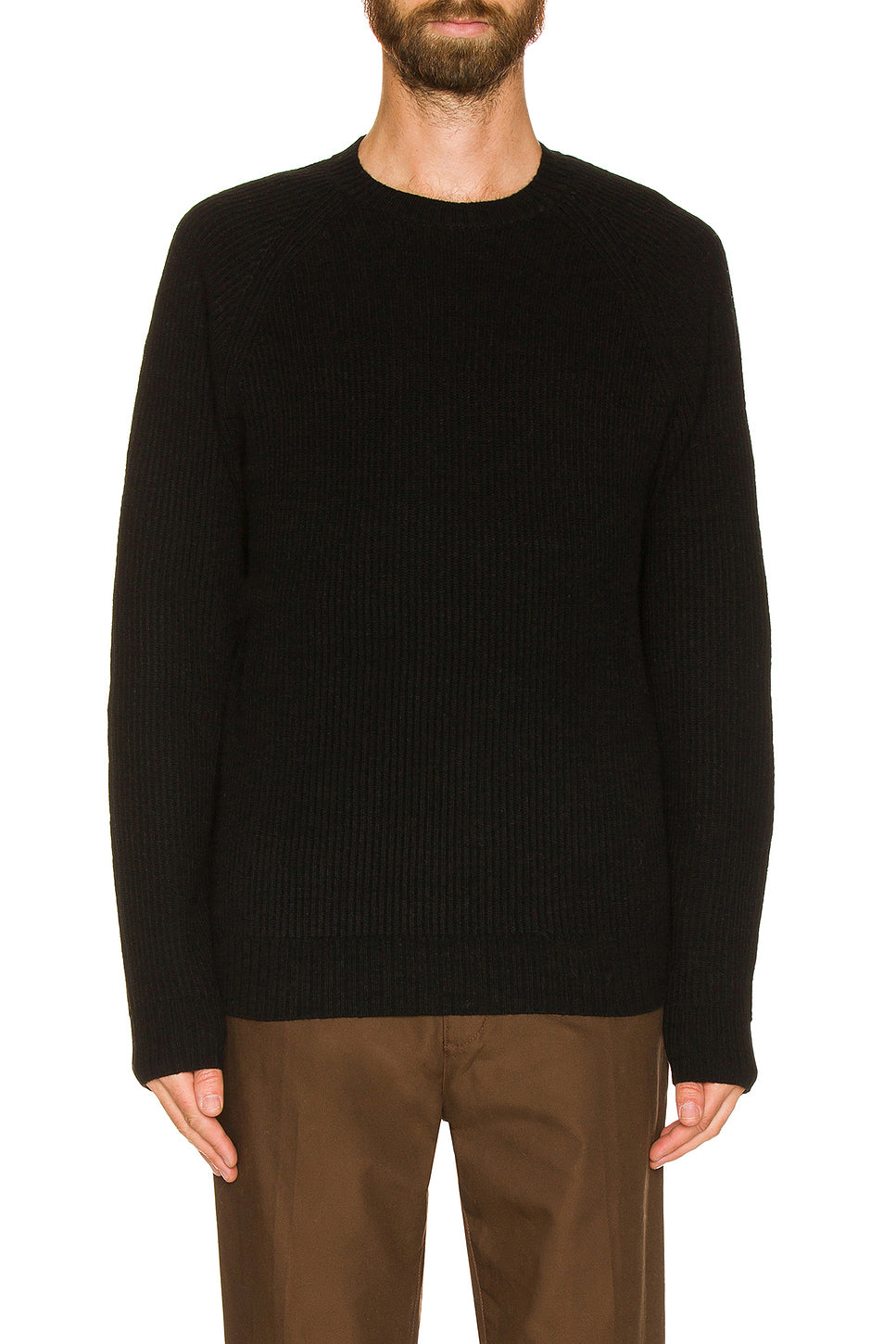 Ribbed Wool Crewneck Sweater